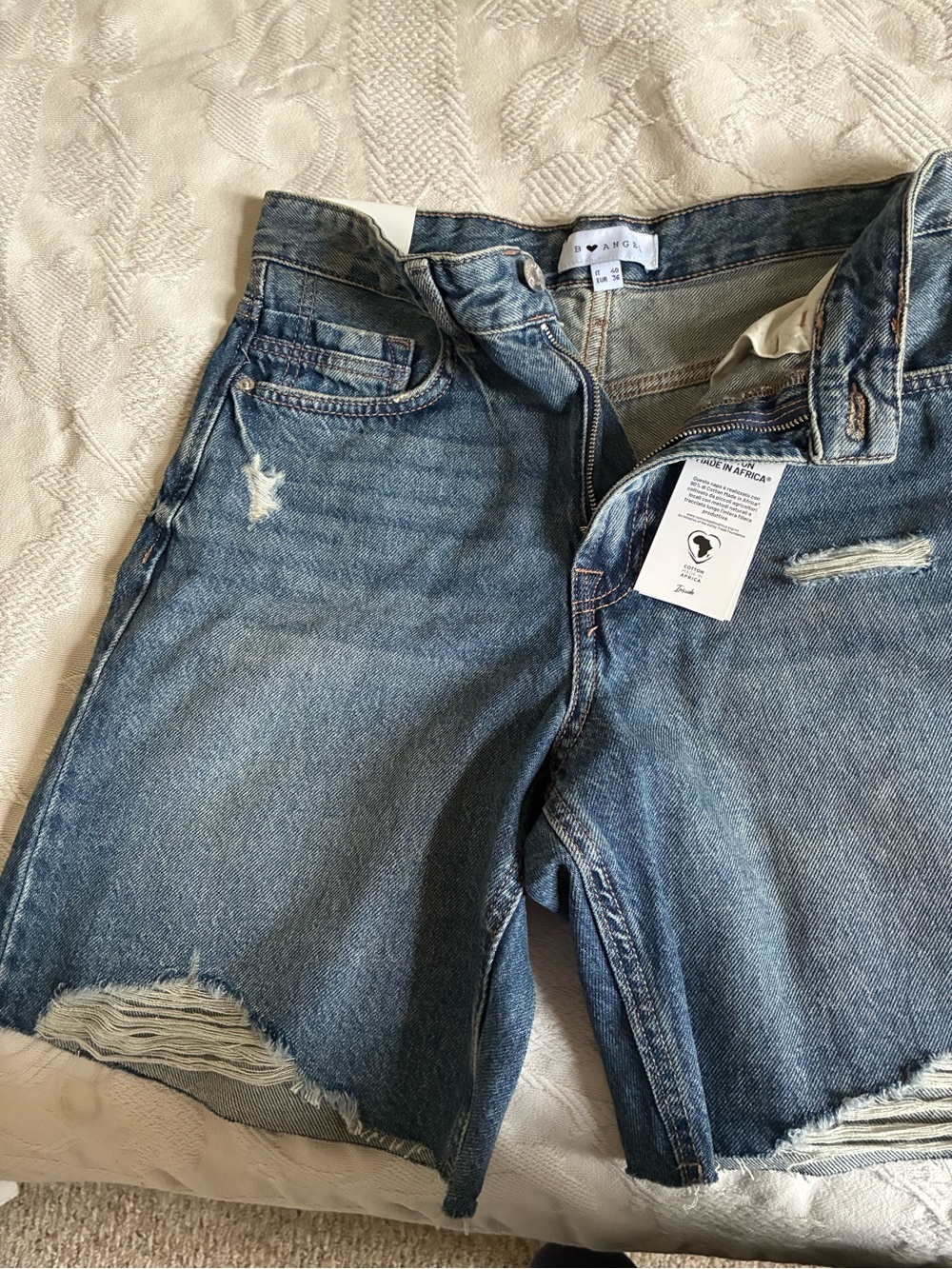 Republic of Denim distressed denim Bermuda Shorts